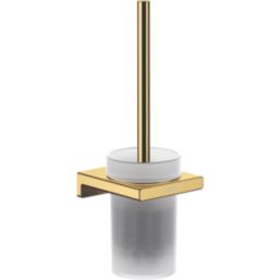 Hansgrohe AddStoris Wall-Mounted Toilet Brush Holder Polished Gold Optic