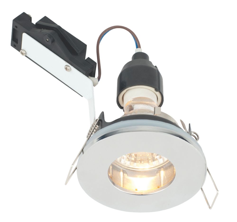 LAP Fixed Bathroom Downlight Polished Chrome - Screwfix