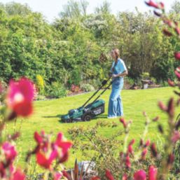 Webb Eco WEV20LM33LT25B4 20V 1 x 4.0Ah Li-Ion  Brushless Cordless Lawn Mower & Grass Trimmer Set