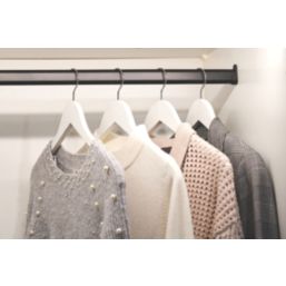 Rail & Tube Solutions Oval End Support Brackets Black 15mm 2 Pack