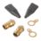 Vimark Brass Exterior Gland Kit Short 20mm Black 2 Pack