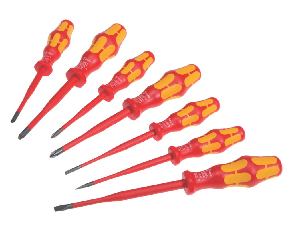 Wera Kraftform Plus Mixed VDE ExtraSlim Screwdriver Set 7 Pieces