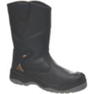 Site Hydroguard Size 10  Black Water-Resistant Steel Toe Cap Safety Rigger Boots