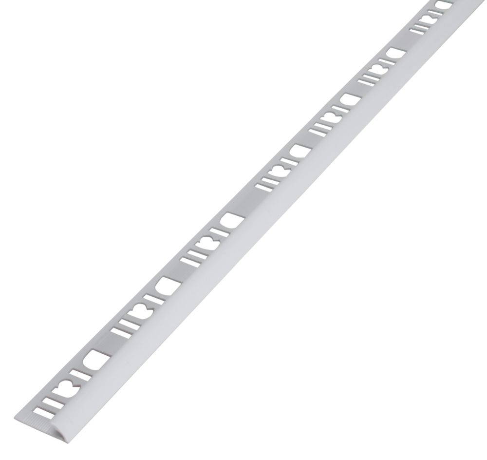 Diall 6mm Round PVC Tile Trim White 2.5m Screwfix