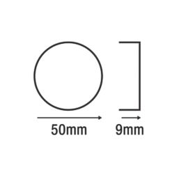 Smith & Locke  Standard Escutcheon (Single) Black Nickel 50mm