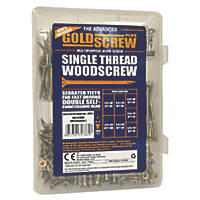 Goldscrew Plus PZ Double-Countersunk Single-Thread Multipurpose Trade Pack 380 Pieces