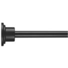 Croydex Round Telescopic Shower Rod Aluminium Black 2298mm