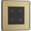 British General Evolve 2-Gang 2-Way LED Double Master Touch Trailing Edge Dimmer Switch  Satin Brass with Black Inserts
