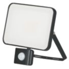 Brackenheath iSpot Frameless II Indoor & Outdoor LED Floodlight With PIR Sensor Black 20W 2200lm