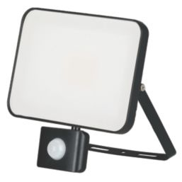 Brackenheath iSpot Frameless II Indoor & Outdoor LED Floodlight With PIR Sensor Black 20W 2200lm