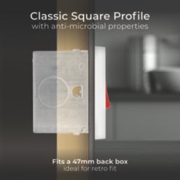 British General 900 Series 45A 1-Gang DP Cooker Switch White with Neon