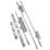 ERA   Stainless Steel Euro Profile 2-Hook Replacement Door Multi-Point Lock Kit 53mm Case - 35mm Backset
