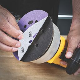 Trend  AB/150/240A 240 Grit 12-Hole Punched Multi-Material Sanding Discs 150mm 10 Pack