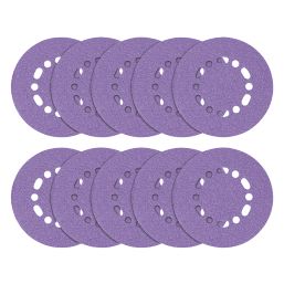 Trend  AB/150/240A 240 Grit 12-Hole Punched Multi-Material Sanding Discs 150mm 10 Pack