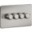 Knightsbridge  4-Gang 2-Way LED Intelligent Dimmer Switch  Brushed Chrome