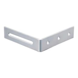 Essentials Adjustable Corner Brackets Silver 80mm x 80mm x 20mm 10 Pack