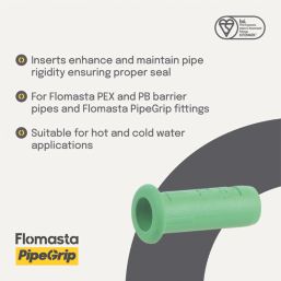 Flomasta STS10M Polybutylene & PEX Push-Fit Pipe Insert 10mm 10 Pack