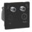 LAP  Quadruplex Modular Multimedia Socket Black