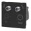 LAP  Quadruplex Modular Multimedia Socket Black