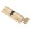 Smith & Locke Fire Rated 1 Star Thumbturn 6-Pin Euro Cylinder Lock 45-50 (95mm) Polished Brass