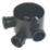 FloPlast Push-Fit 3-Inlet Fixed Inspection Chamber Base 300mm