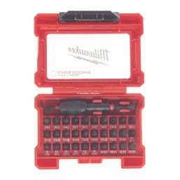 Milwaukee Shockwave 1/4" Hex Shank Mixed Impact Bits 32 Piece Set