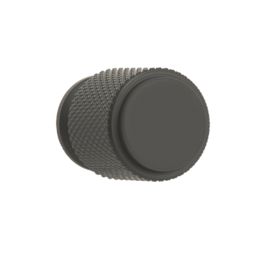 Elite Knobs & Handles Kensington Knurled Cabinet Knob Matt Black 20mm