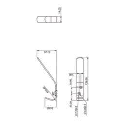 Essentials Coat & Hat Hook Satin Aluminium 126mm