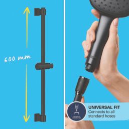 Grohe Vitalio Start 110 Shower Rail Set Matt Black