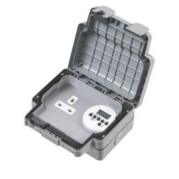 MK  IP66 13A 1-Gang Weatherproof Outdoor Unswitched Digital Timer Socket