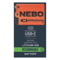 Nebo  Rechargeable 802938 3.7V Li-Ion Battery