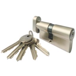 Smith & Locke  6-Pin Cylinder Thumbturn Lock 45-50 (95mm) Satin Nickel