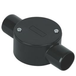 Deta TTE 2 Way 25mm Through Box Black