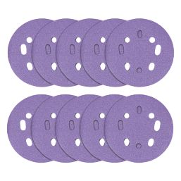 Trend  AB/125/240A 240 Grit 8-Hole Punched Multi-Material Sanding Discs 125mm 10 Pack
