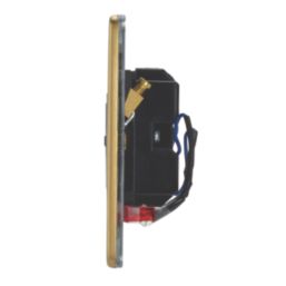 Contactum Lyric 13A Unswitched Fused Spur with Neon Brushed Brass with Black Inserts