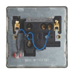 Contactum Lyric 13A Unswitched Fused Spur with Neon Brushed Brass with Black Inserts