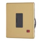 Contactum Lyric 13A Unswitched Fused Spur with Neon Brushed Brass with Black Inserts