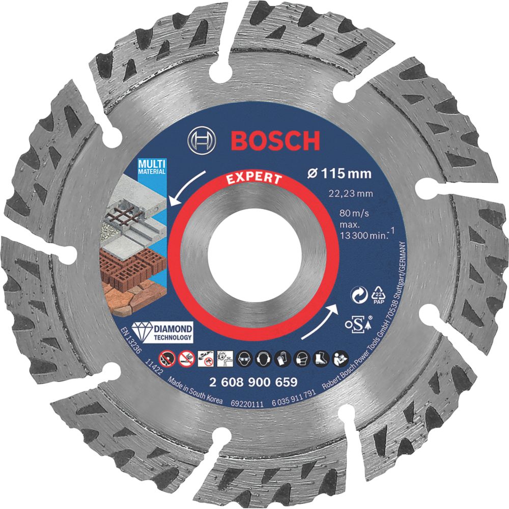 Bosch Expert Masonry Diamond Cutting Disc 115mm x 22.23mm Screwfix