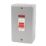 MK Metalclad Plus 45A 2-Gang DP Metal Clad Control Switch with Neon with White Inserts