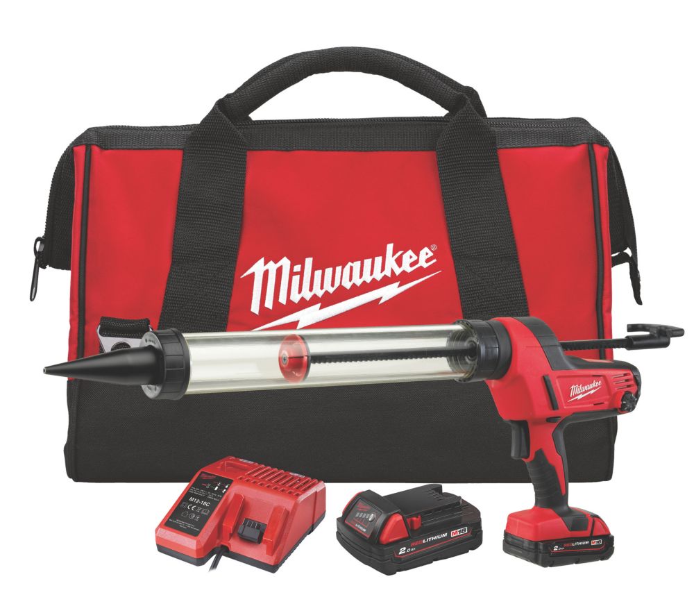 Milwaukee C18 PCG/600T201B 18V 1 x 2.0Ah LiIon RedLithium Cordless Transparent