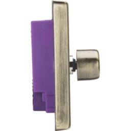 Knightsbridge  2-Gang 2-Way LED Intelligent Dimmer Switch  Antique Brass