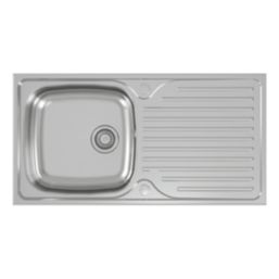 Carysil EA06 1 Bowl Stainless Steel Inset Kitchen Sink  965mm x 500mm