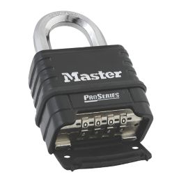 Master Lock ProSeries Weatherproof  Combination  Padlock  Black 60mm