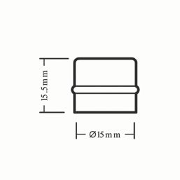 Flomasta  Brass Solder Ring Stop Ends 15mm 10 Pack