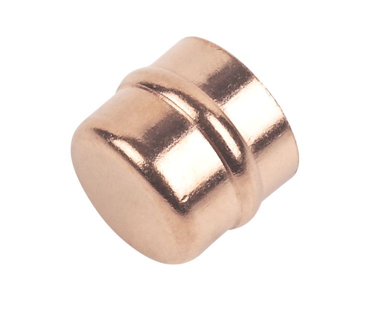 Flomasta Brass Solder Ring Stop Ends 15mm 10 Pack Screwfix