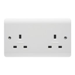 Crabtree Instinct 13A 2-Gang Unswitched Socket White