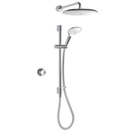 Mira Mode Maxim Gravity-Pumped Rear-Fed Chrome Thermostatic Digital Mixer Shower