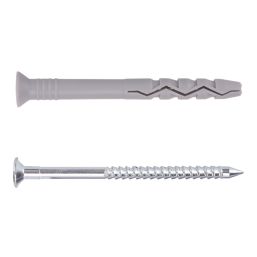 Easyfix  Nylon & Steel Countersunk Head Hammer Fixings 8mm x 60mm 50 Pack