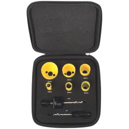 Starrett KFC06021 6-Saw Multi-Material Electricians Fast Cut Holesaw Set