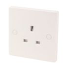 Essentials  13A 1-Gang Unswitched Plug Socket White